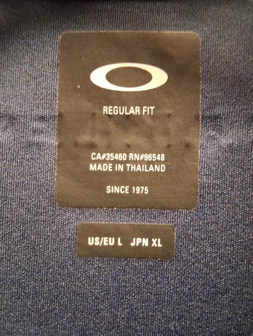Oakley Navy Blue Tee with Logo Tag